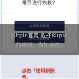 Bitpie官网 选择Bitpie的原因，你知道吗？