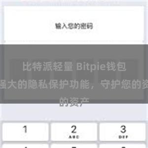 比特派轻量 Bitpie钱包：强大的隐私保护功能，守护您的资产