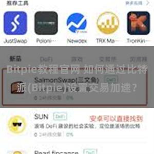 Bitpie教程官网 如何通过比特派(Bitpie)设置交易加速？