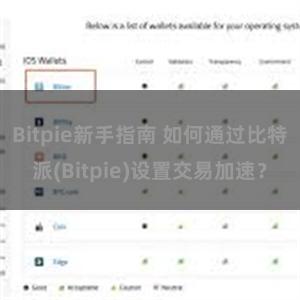 Bitpie新手指南 如何通过比特派(Bitpie)设置交易加速？