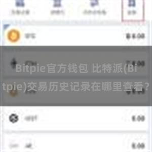 Bitpie官方钱包 比特派(Bitpie)交易历史记录在哪里查看？