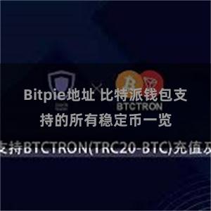 Bitpie地址 比特派钱包支持的所有稳定币一览