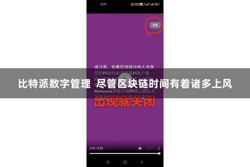 比特派数字管理  尽管区块链时间有着诸多上风
